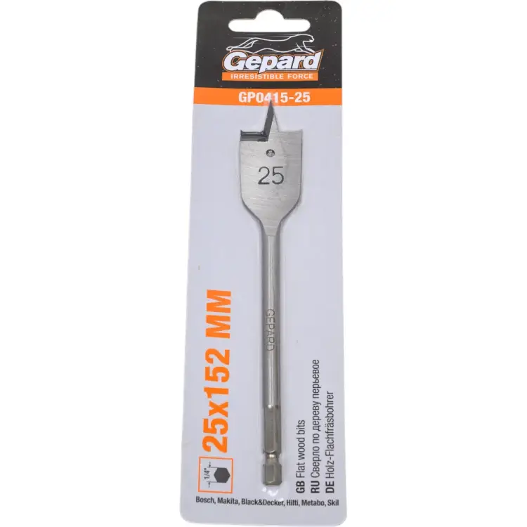 Перьевое сверло по дереву Gepard GP0415-25