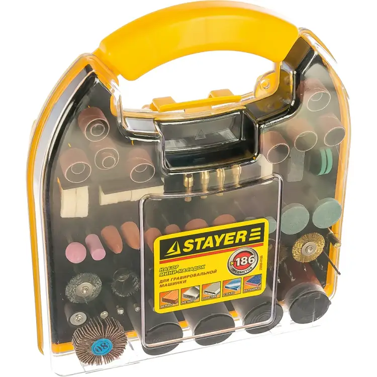 Набор насадок для гравировальных машин STAYER 29900-H186 Набор насадок для гравировальных машин STAYER 29900-H186