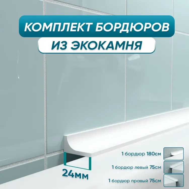 Комплект акриловых бордюров для ванной BNV ГБ24 4603312129474