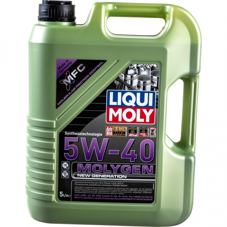 Синтетическое моторное масло LIQUI MOLY Molygen New Generation 5W-40 SN/CF;A3/B4
