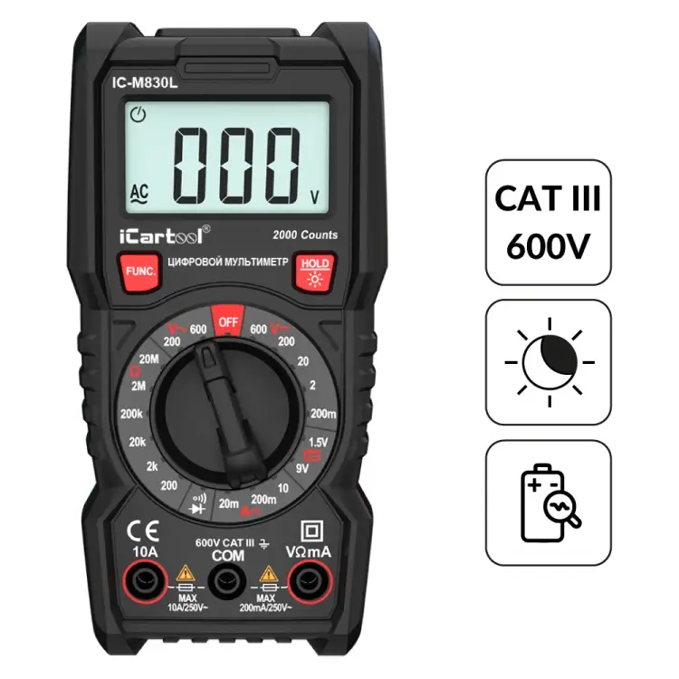 Цифровой мультиметр iCarTool IC-M830L