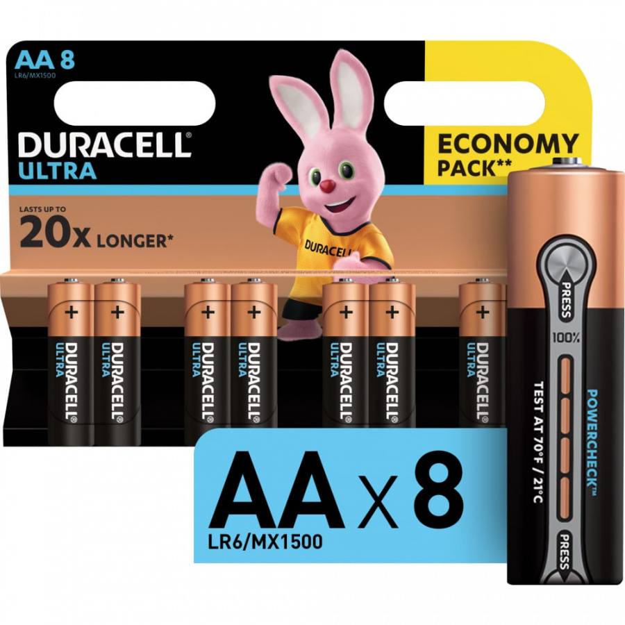 Батарейки Duracell LR6-8BL Ultra Power