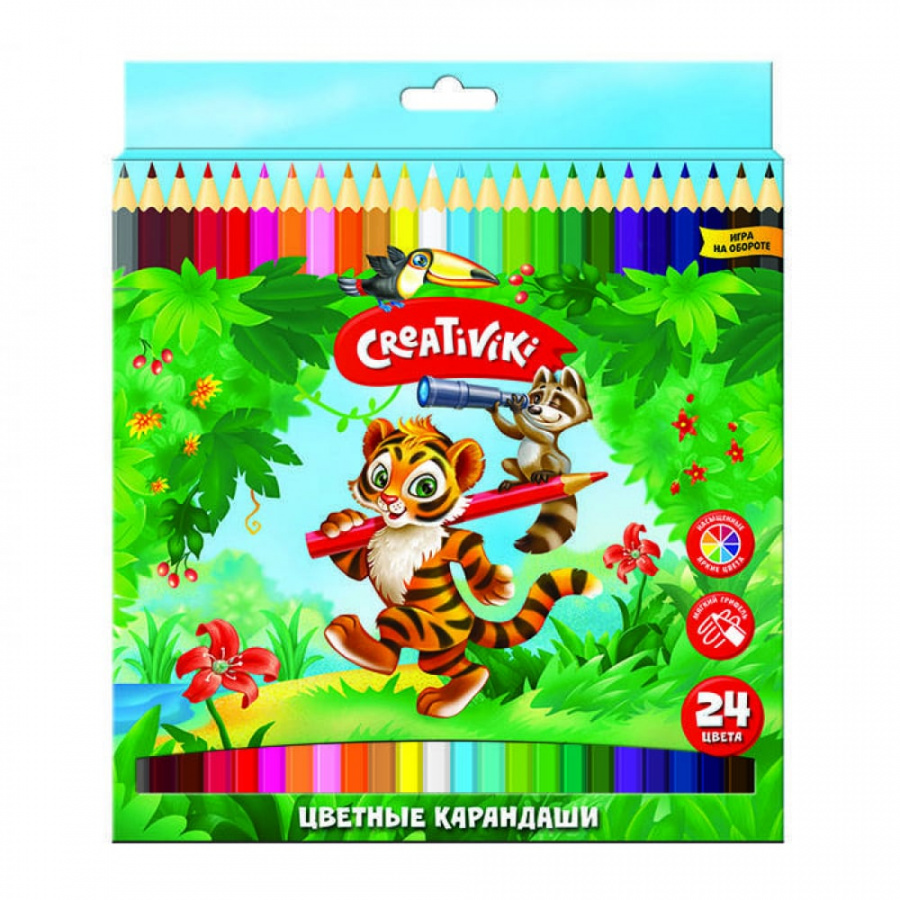 Набор цветных карандашей Creativiki КЦ24КР