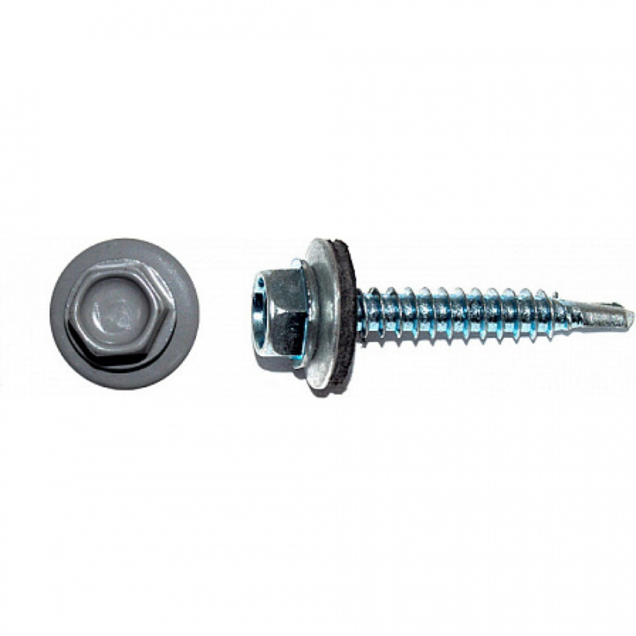 Кровельный саморез КРЕП-КОМП 5,5x25 RAL7004 серый 3000 шт.