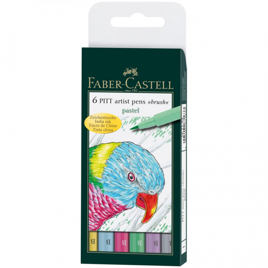 Набор капиллярных ручек Faber-Castell Pitt Artist Pen Brush Pastel