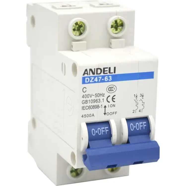 Автоматический выключатель ANDELI DZ47-63 ADL01-080