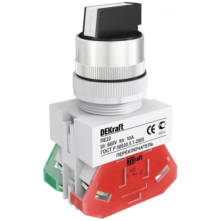 Переключатель DEKraft ПЕ22-ACR-3-BLK 25140DEK