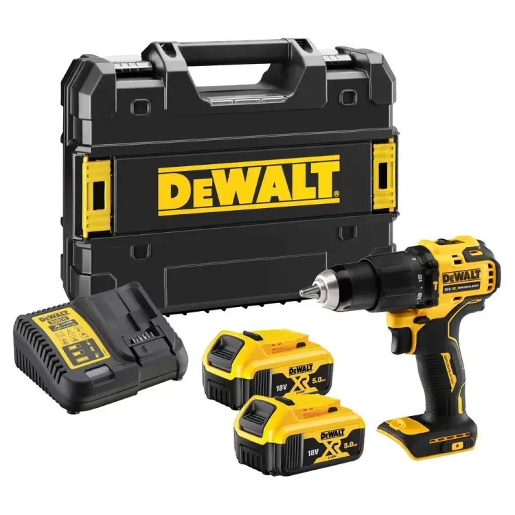 Ультракомпактная бесщёточная ударная дрель шуруповерт Dewalt 18 В XR DCD709P2T-QW