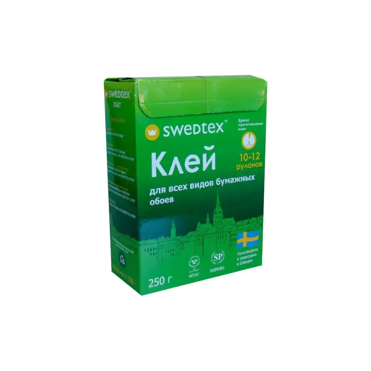 Клей сухой для всех видов бумажных обоев Swedtex ЛАЙТ PL-025 Клей сухой для всех видов бумажных обоев Swedtex ЛАЙТ PL-025