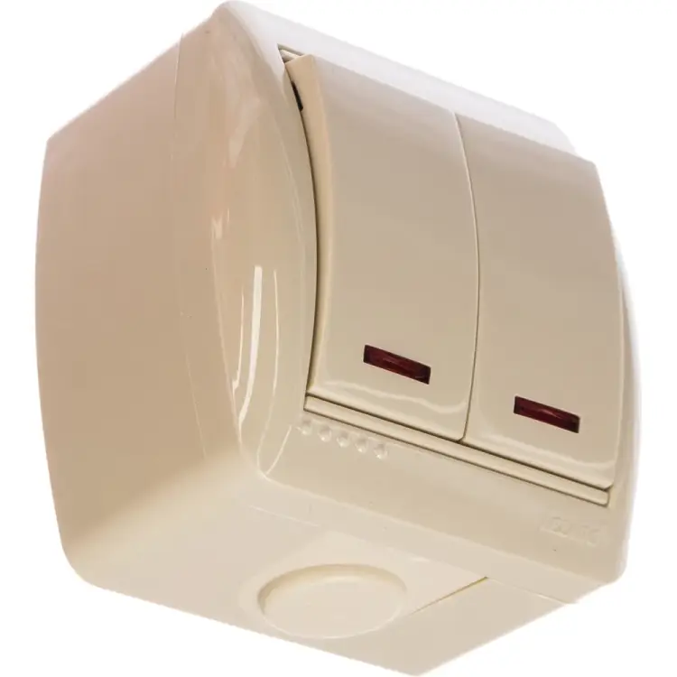 Двойной выключатель Lezard NATA 710-0300-112