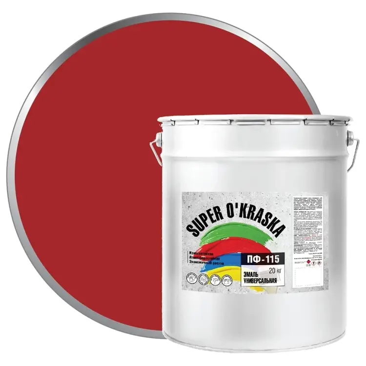 Эмаль super maler Красный 20кг Лк-00005656 Эмаль super maler Красный 20кг Лк-00005656
