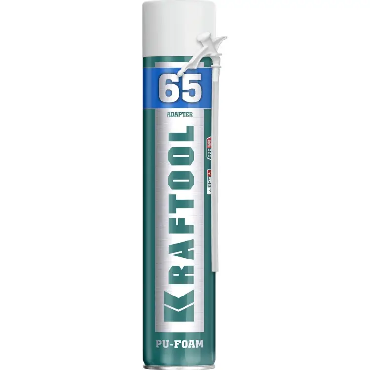 Профессиональная адаптерная полиуретановая монтажная пена KRAFTOOL KRAFTFLEX 65 41175 Профессиональная адаптерная полиуретановая монтажная пена KRAFTOOL KRAFTFLEX 65 41175