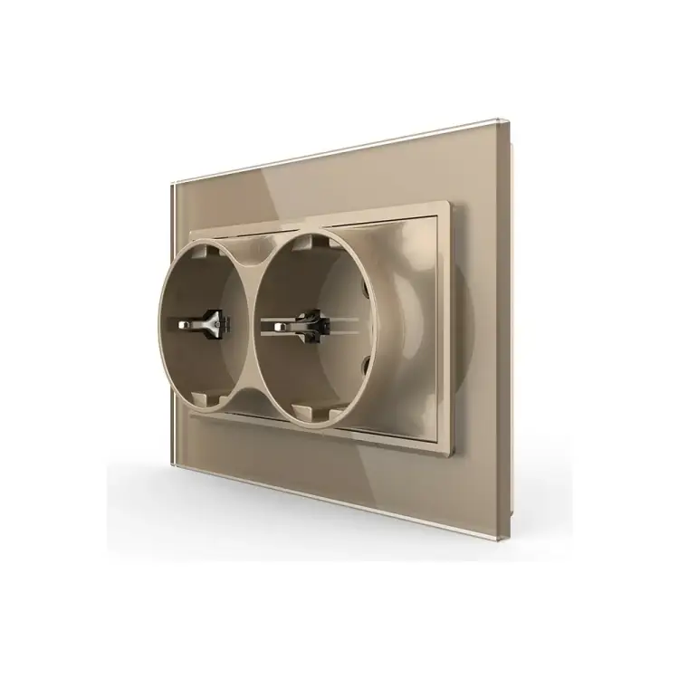 Электрическая двойная розетка LIVOLO VL-C7CTF16A.TF16A-AP