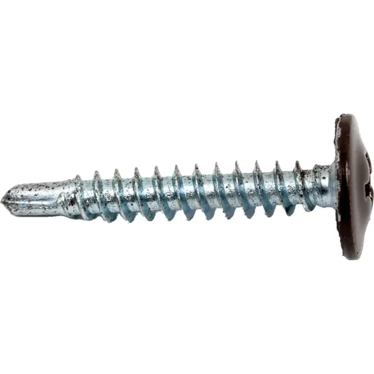 Саморез пшс сверло КРЕП-КОМП 4,2х25 RAL8017 (500 шт.) пшс258017