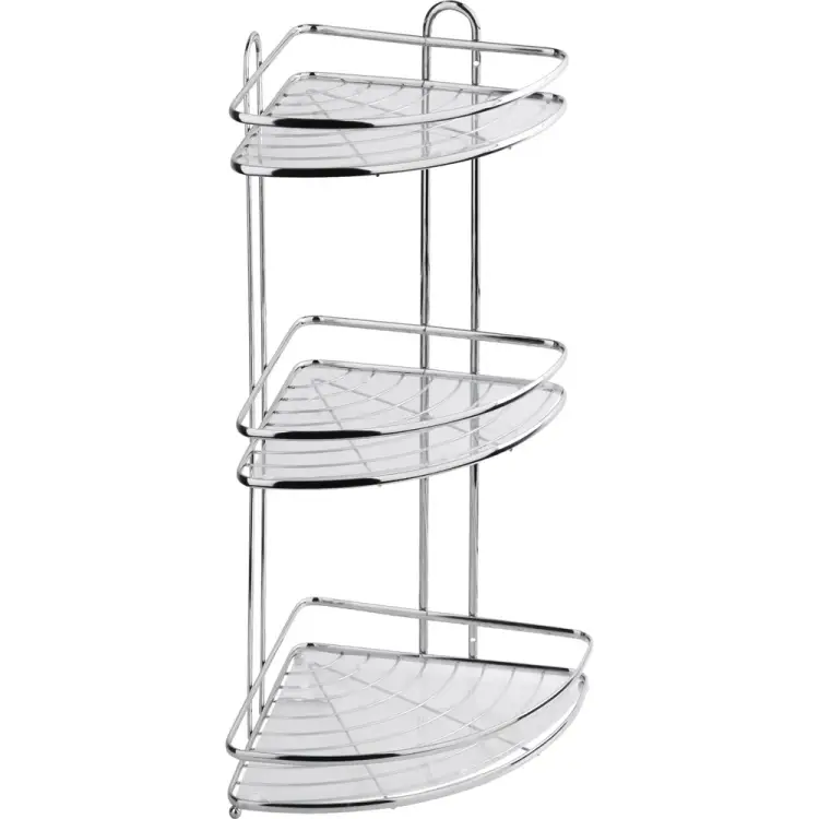 Угловая тройная полка для ванной комнаты и кухни FORA Floria FOR-2004