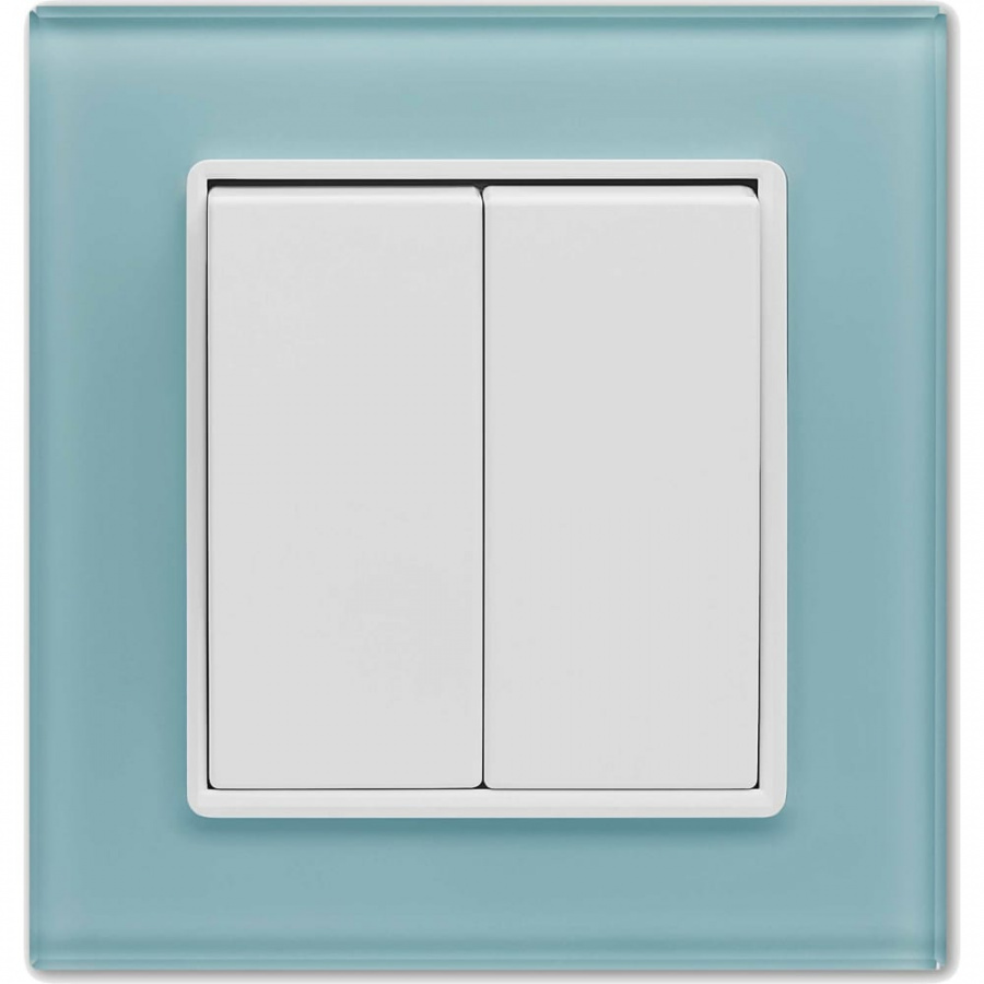 Двухклавишный выключатель Vesta Electric Exclusive Blue