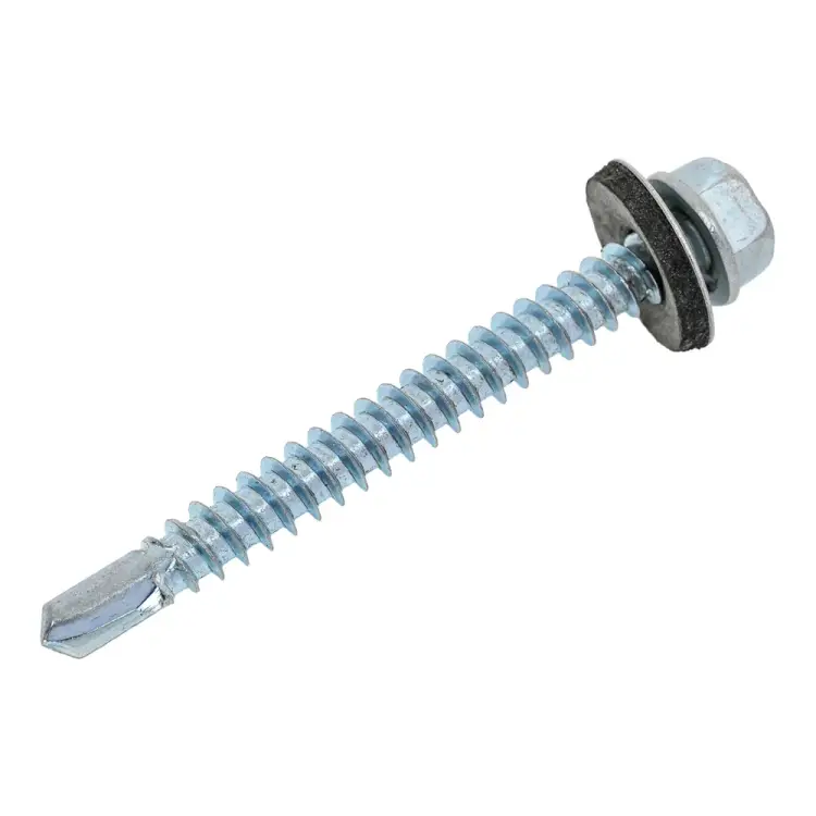 Кровельный саморез КВАДРА 5.5x51 цинк, кор. 100 шт., сверло PT.3 шайба EPDM 550511000100