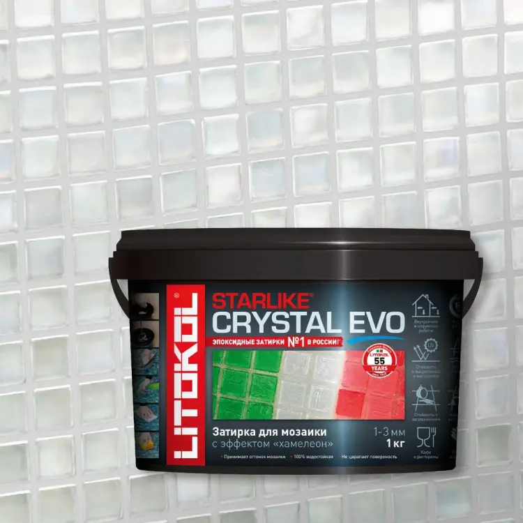 Эпоксидный состав для укладки и затирки мозаики LITOKOL STARLIKE EVO S.700 CRYSTAL 485460002