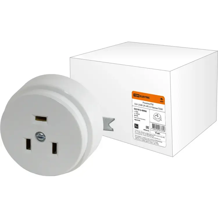 Розетка TDM ELECTRIC РШ SQ1812-0006 Розетка TDM ELECTRIC РШ SQ1812-0006