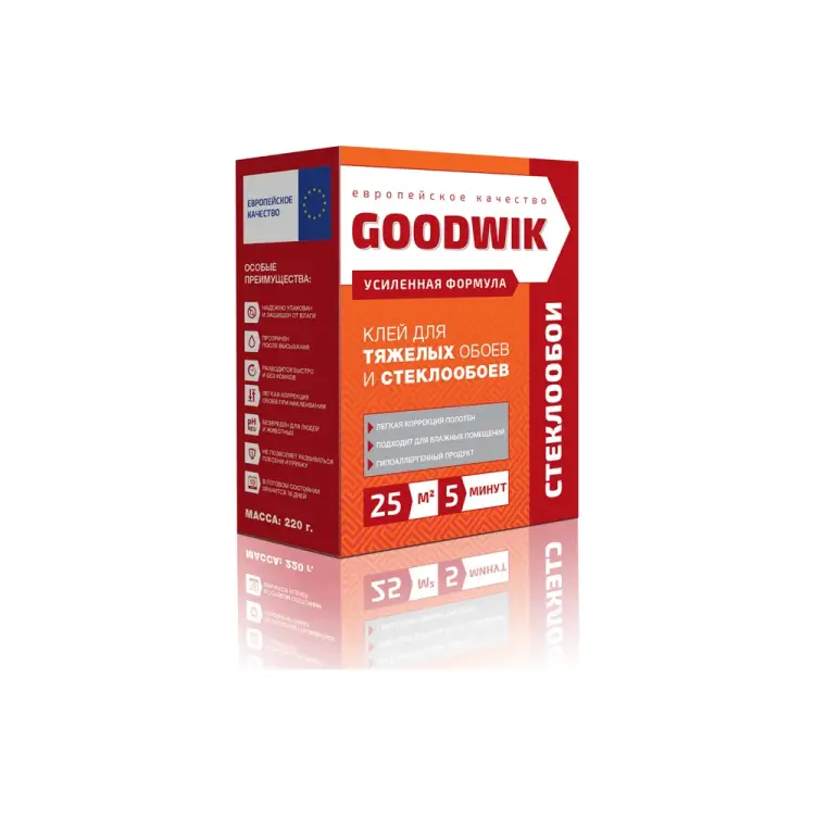 Клей для тяжелых обоев и стеклообоев Goodwik С 25 Клей для тяжелых обоев и стеклообоев Goodwik С 25