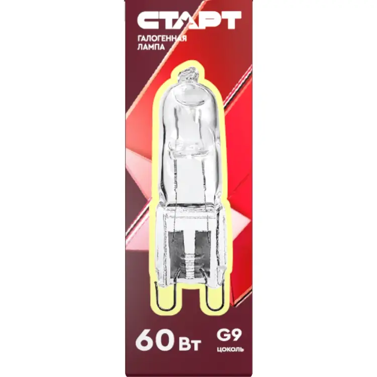 Капсульная галогенная лампа СТАРТ G9 220V 60W CL Капсульная галогенная лампа СТАРТ G9 220V 60W CL