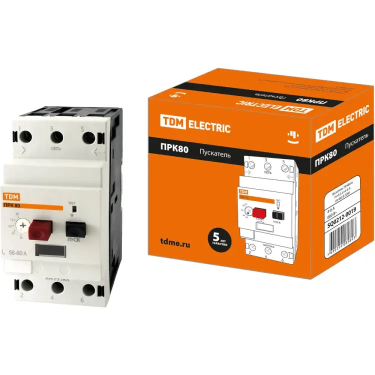 Пускатель TDM ELECTRIC ПРК80-6 SQ0212-0019