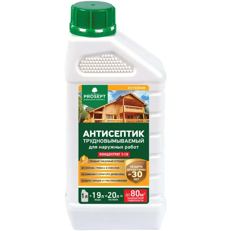Пропитка для наружных работ PROSEPT EXTERIOR 002-1