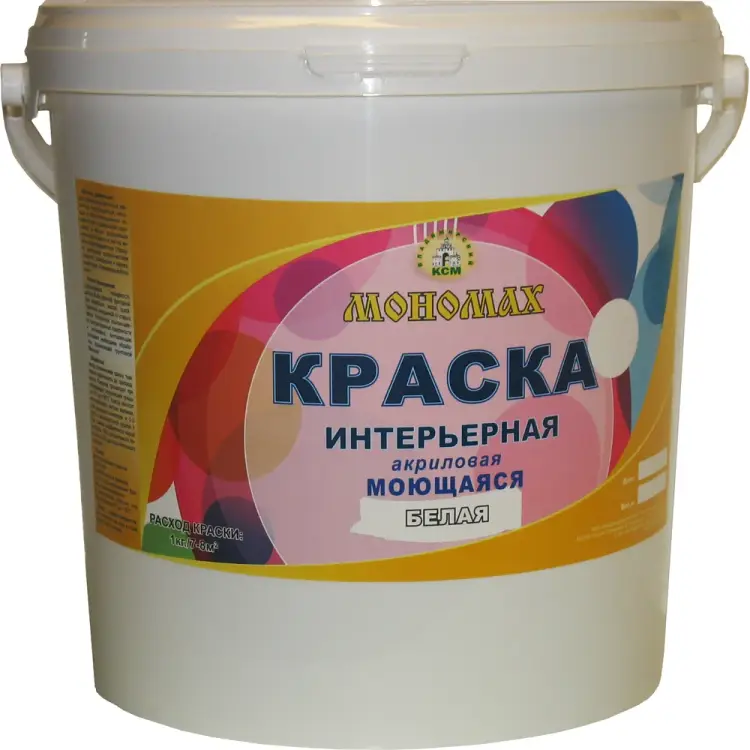 Интерьерная моющаяся краска МОНОМАХ 2крмоющ7б Интерьерная моющаяся краска МОНОМАХ 2крмоющ7б