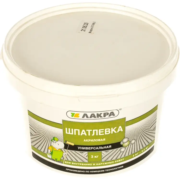 Универсальная акриловая шпатлевка для внутренних и наружных работ ЛАКРА 90005285940 Универсальная акриловая шпатлевка для внутренних и наружных работ ЛАКРА 90005285940