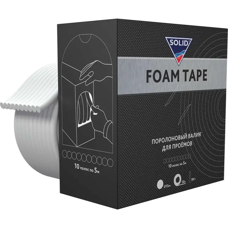 Поролоновые валики для проемов SOLID PROFESSIONAL LINE FOAM TAPE D 561.13050