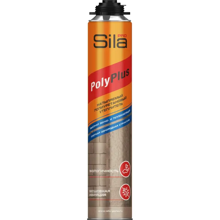 Полиуретановый напыляемый утеплитель Sila PRO POLYPLUS SPPOLS