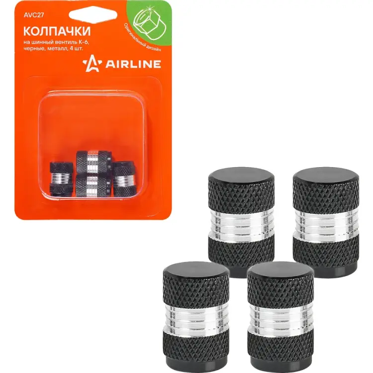 Колпачки на шинный вентиль Airline K-6 AVC27 Колпачки на шинный вентиль Airline K-6 AVC27