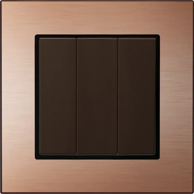 Трехклавишный выключатель Vesta Electric Exclusive Champagne Metallic FVK000303BSH