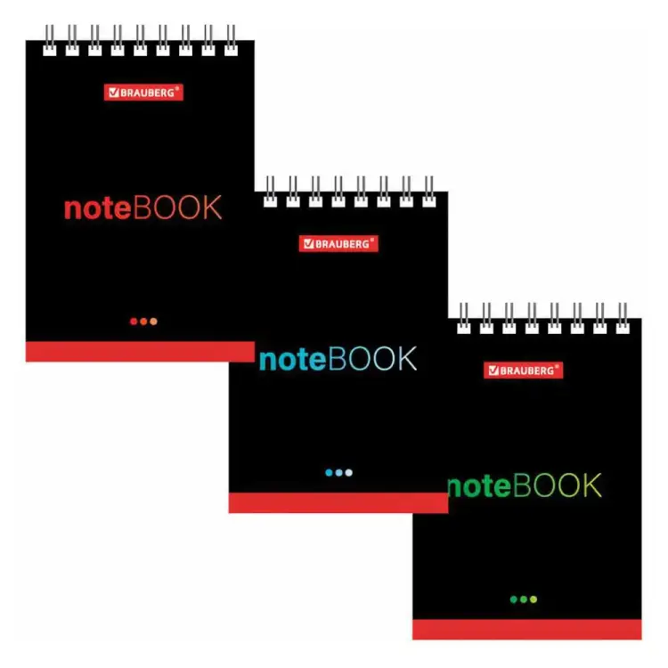 Блокнот BRAUBERG Черный стиль 129855