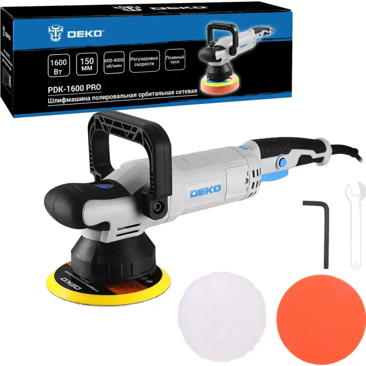 Полировальная орбитальная сетевая шлифмашина DEKO PDK-1600 PRO 085-1065 Полировальная орбитальная сетевая шлифмашина DEKO PDK-1600 PRO 085-1065