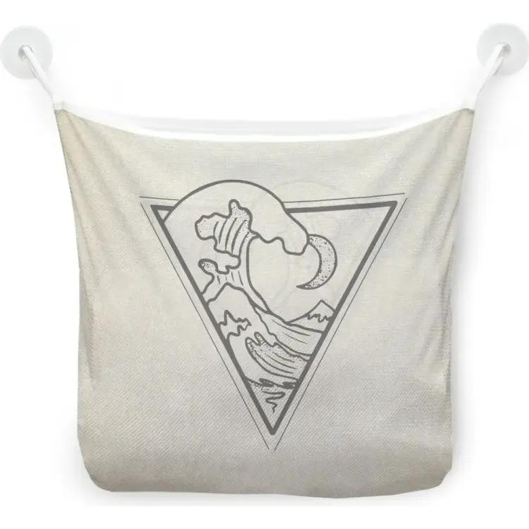 Настенная сетка-органайзер для ванной для игрушек JOYARTY Волна в треугольнике tgb_385278