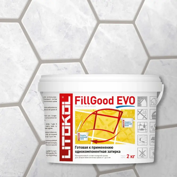 Полиуретановый состав для затирки швов LITOKOL FillGood EVO F.210 GREIGEO 496330002