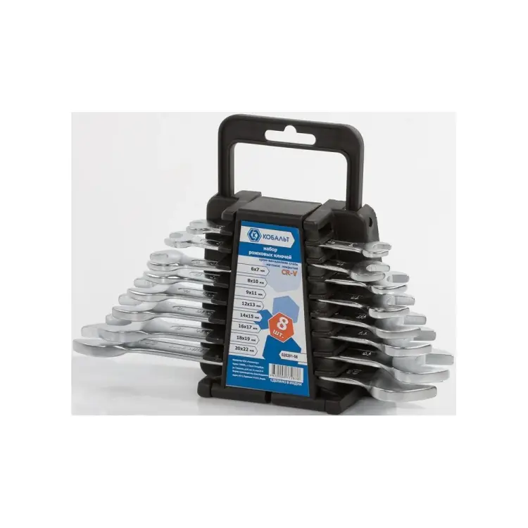 Набор рожковых ключей КОБАЛЬТ 020201-08