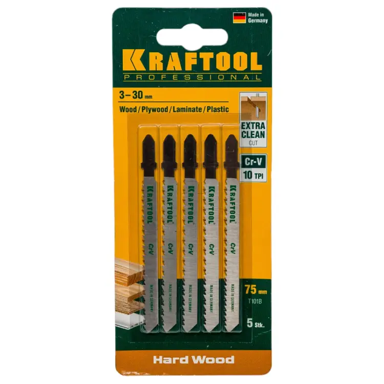 Пилки для электролобзика, по дереву, ДСП, ДВП KRAFTOOL 159511-2.5-S5 Пилки для электролобзика, по дереву, ДСП, ДВП KRAFTOOL 159511-2.5-S5