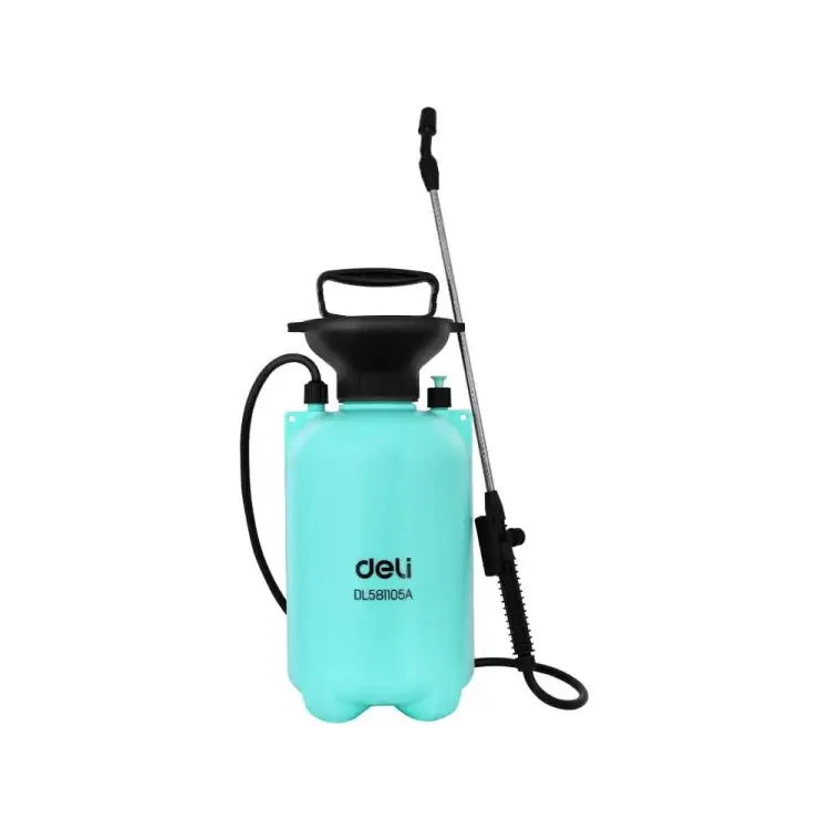 Садовый помповый опрыскиватель DELI 5 л, регулируемый разбрызгиватель, шланг 1.2 м, ремень для переноски DL581105A 133669 Садовый помповый опрыскиватель DELI 5 л, регулируемый разбрызгиватель, шланг 1.2 м, ремень для переноски DL581105A 133669