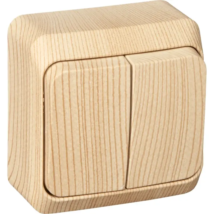 Двухклавишный выключатель Systeme Electric Этюд Дача BA10-002D