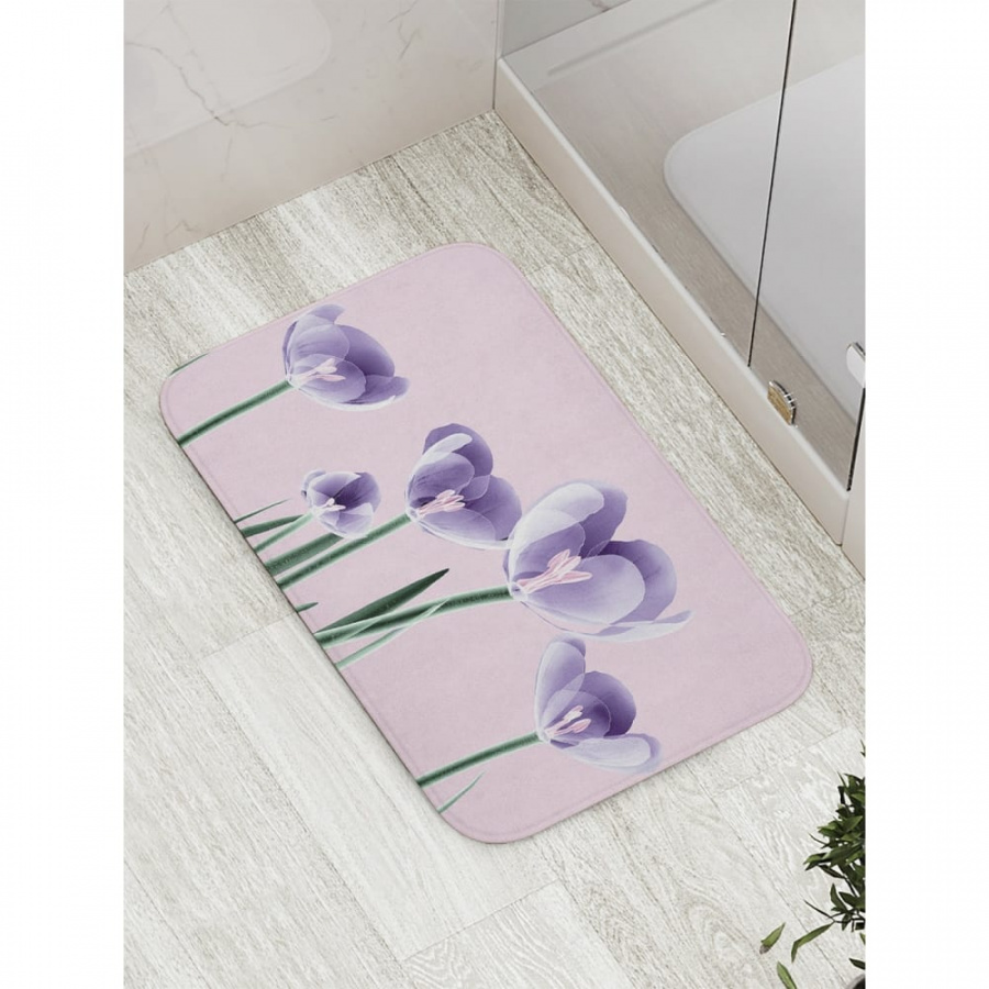 Противоскользящий коврик для ванной, сауны, бассейна JOYARTY Цветочный строй