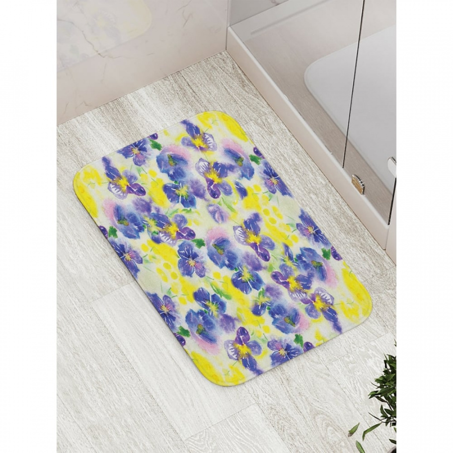 Противоскользящий коврик для ванной, сауны, бассейна JOYARTY Цветочное пространство