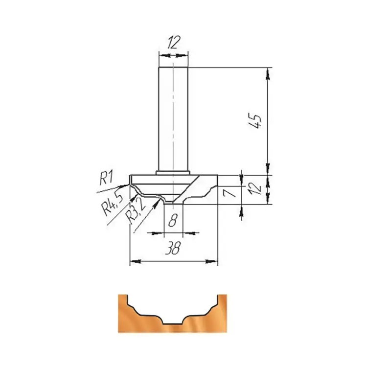 Фреза МебельДрев ФК 0200 4627198884685