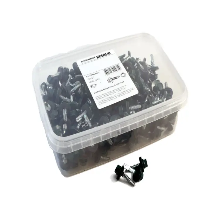 Кровельный саморез качественный крепеж 5,5/25 зеленый мох 1000113 КЧ