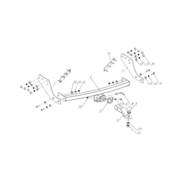 Фаркоп для Great Wall Poer KingKong 2022 Бизон 0400-E