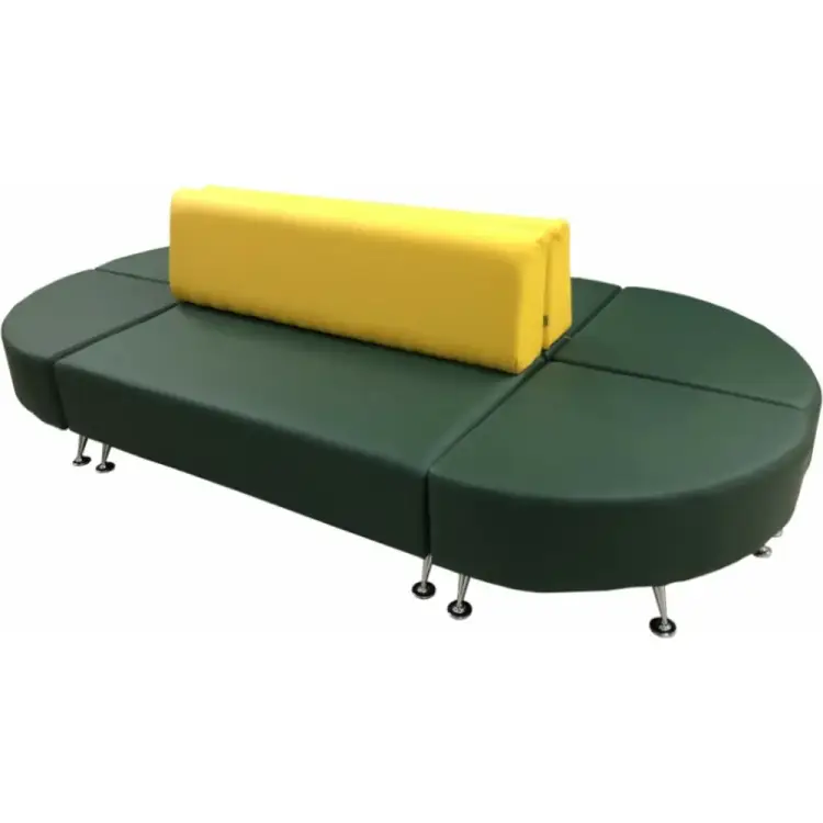 Модульный диван Мягкий Офис 6 секций желто-зеленый ВТ2301ЖЛТЗН