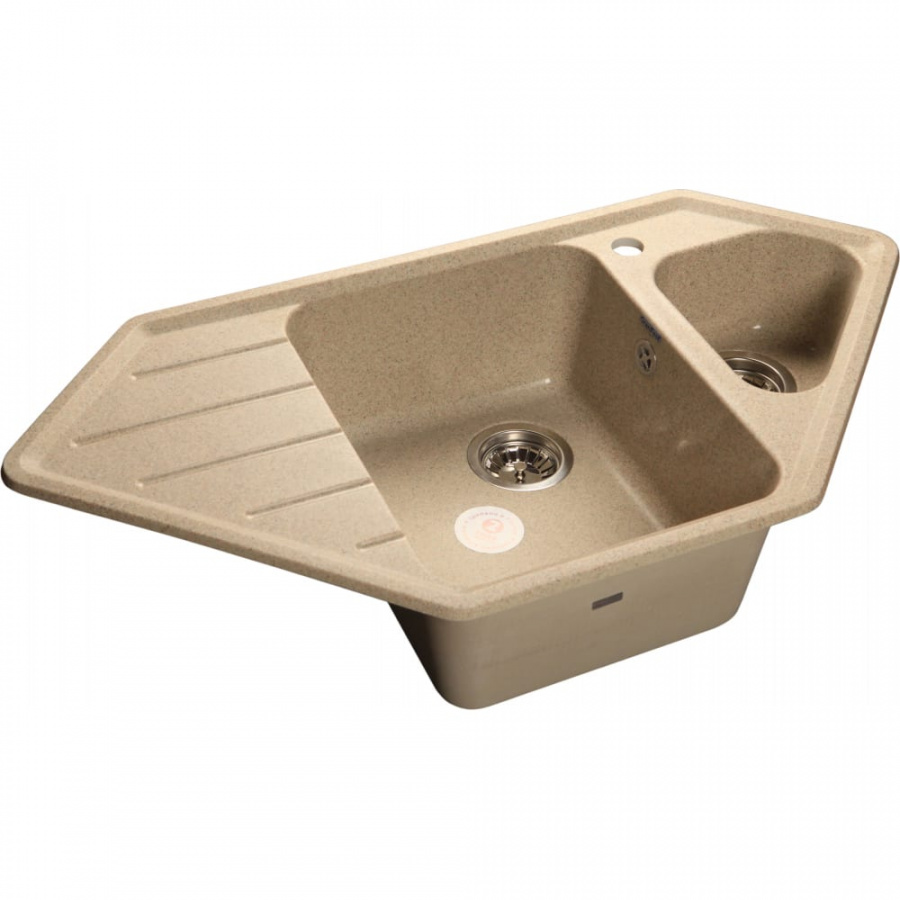 Угловая мраморная мойка GranFest CORNER GF-C--950E