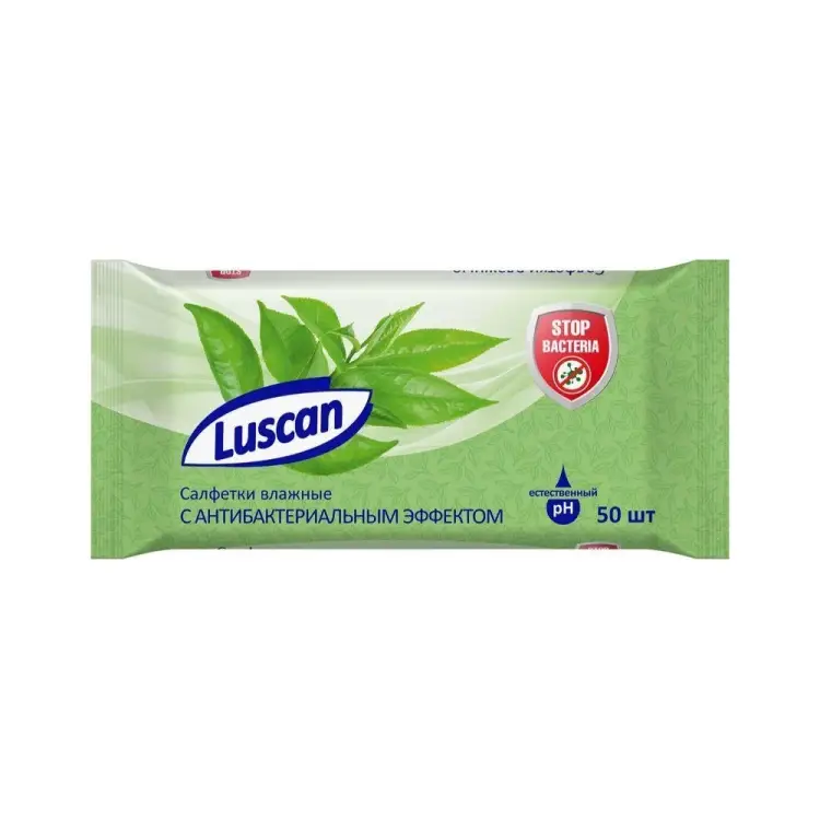 Влажные антибактериальные салфетки Luscan 1027671