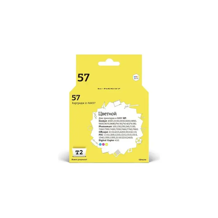 Картридж для HP Deskjet 450 5150 9650 Photosmart 7150 7550 Officejet 6110 T2 №57 IC-H6657